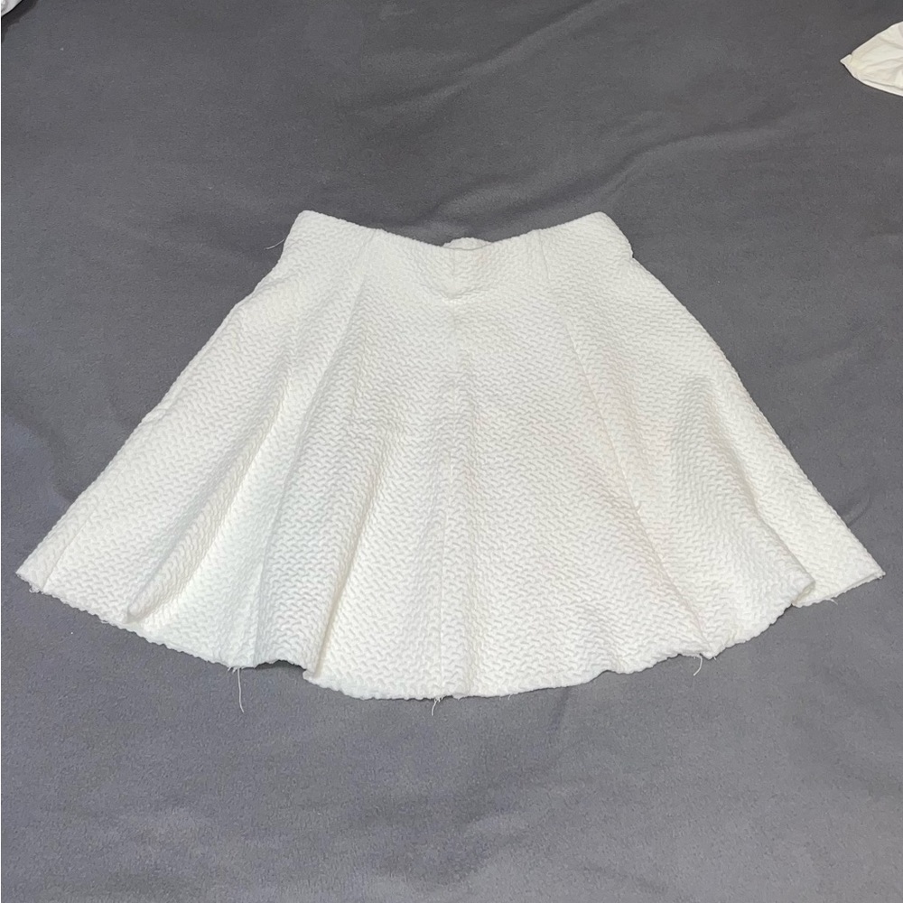 Aeropostale White Textured Skirt
